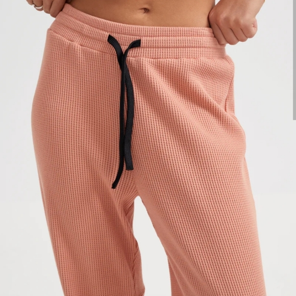 NWT $150 P.E. NATION Peach Bloom Waffle Rebound Track Pants Size  S Ombré Logo - Picture 4 of 9